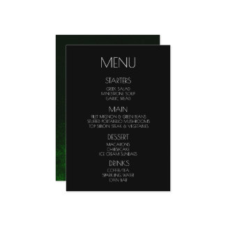 Create Your Own - Dark Black & Green Distressed Menu
