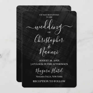 Create Your Own Dark Crosshatch Invitation
