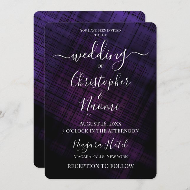 Create Your Own Dark Crosshatch Invitation (Front/Back)