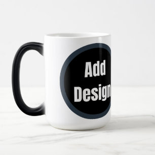 Create Your Own dark gray blue personalized Magic Mug