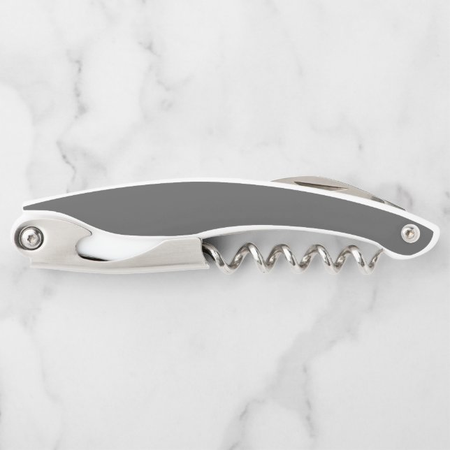 Create Your Own dark gray Custom Design Corkscrew (Front)