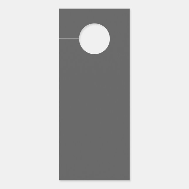 Create Your Own dark gray Custom Design Door Hanger (Front)