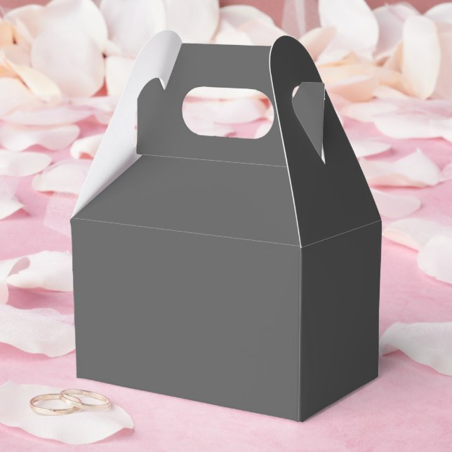 Create Your Own dark gray Custom Design Favor Box (Wedding)