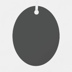 Create Your Own dark gray Custom Design Metal Ornament