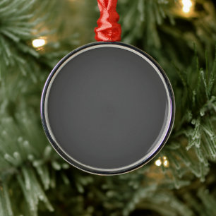 Create Your Own dark gray Custom Design Metal Ornament