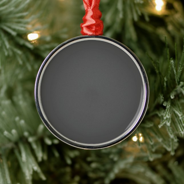 Create Your Own dark gray Custom Design Metal Ornament (Tree)