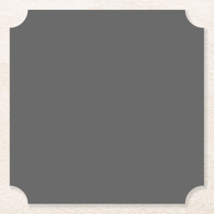 Create Your Own dark gray Custom Design Paper Coaster