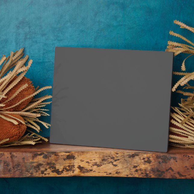 Create Your Own dark gray Custom Design Plaque (Side)