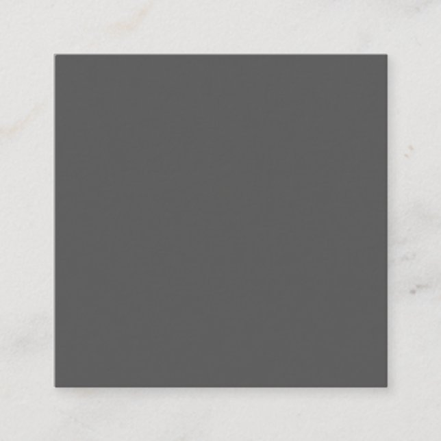 Create Your Own dark gray Custom Design Square Business Card (Front)
