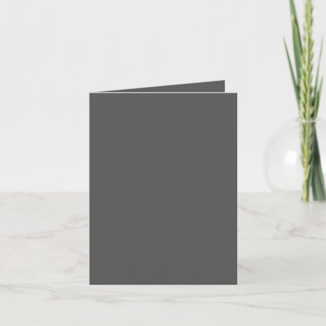 Create Your Own dark gray Custom Design Thank You Card (Front)