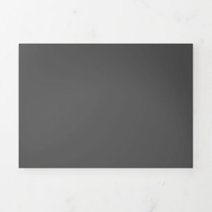 Create Your Own dark gray Custom Design Tri-Fold Card