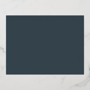 Create Your Own dark gray Foil Holiday Post Card