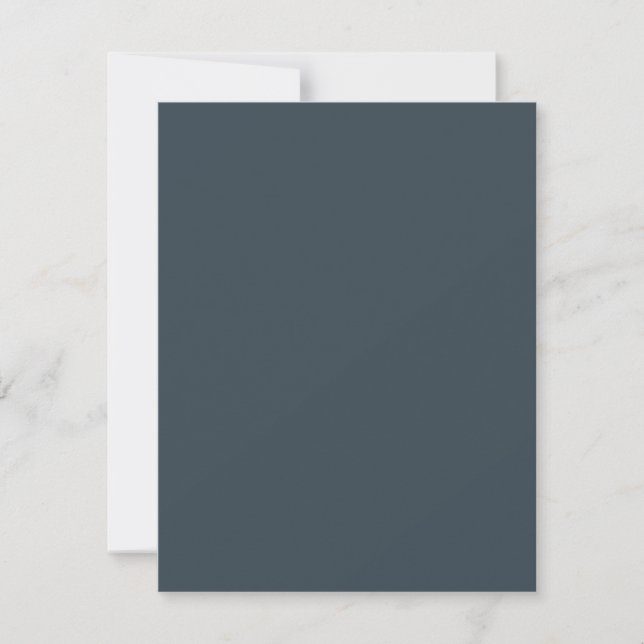 Create Your Own dark grey azure Flat Greeting Card (Front)
