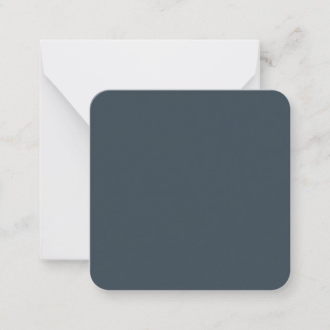 Create Your Own dark grey azure Flat Note Card (Front)