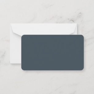 Create Your Own dark grey azure Flat Note Card