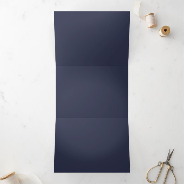 Create Your Own dark grey blue Custom Programs Tri-Fold Programme (Inside)