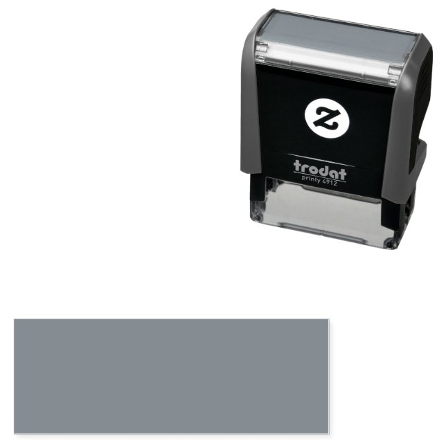 Create Your Own dark grey blue customizable Self-inking Stamp (In Situ)