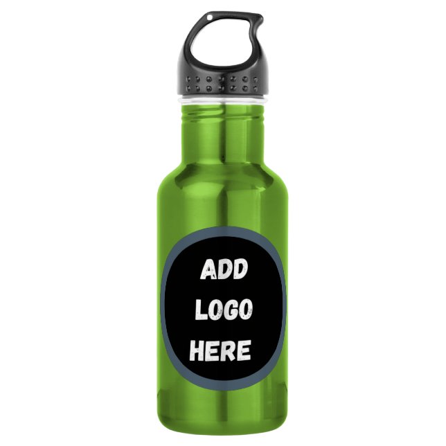 Create Your Own dark grey blue personalized 532 Ml Water Bottle (Front)