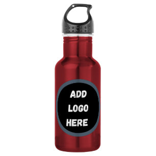 Create Your Own dark grey blue personalized 532 Ml Water Bottle