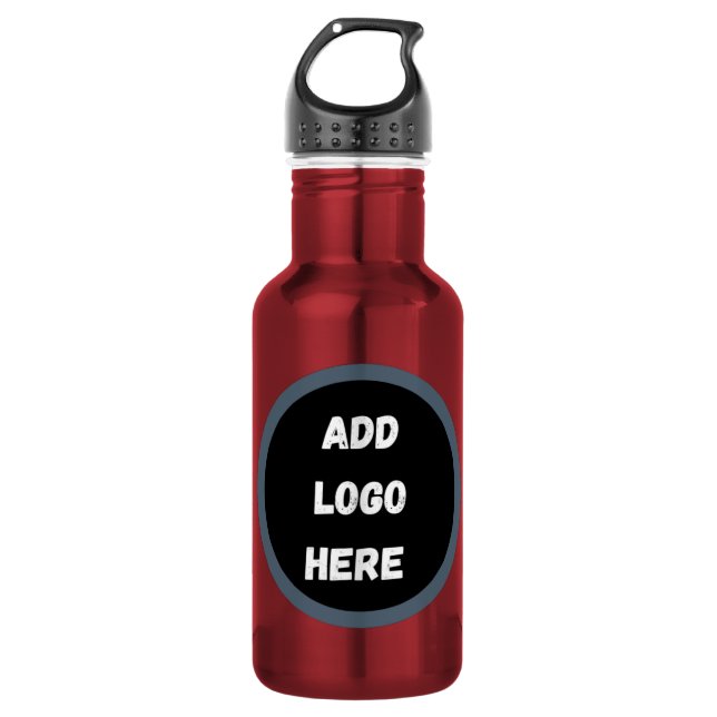 Create Your Own dark grey blue personalized 532 Ml Water Bottle (Front)