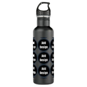 Create Your Own dark grey blue personalized 710 Ml Water Bottle