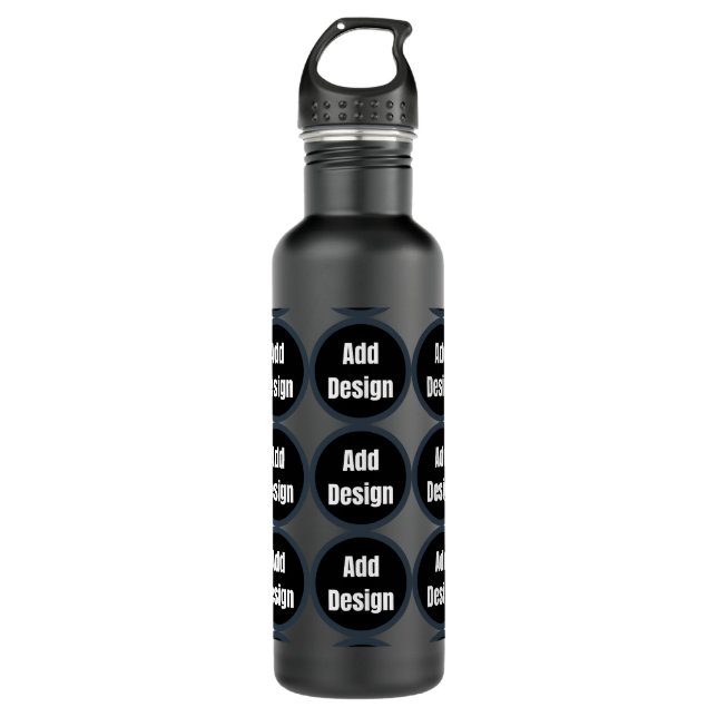 Create Your Own dark grey blue personalized 710 Ml Water Bottle (Front)