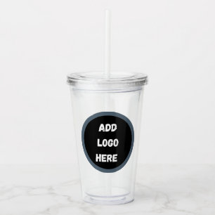 Create Your Own dark grey blue personalized Acrylic Tumbler