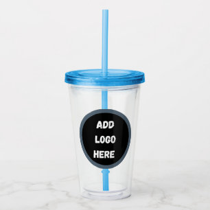 Create Your Own dark grey blue personalized Acrylic Tumbler