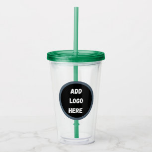 Create Your Own dark grey blue personalized Acrylic Tumbler