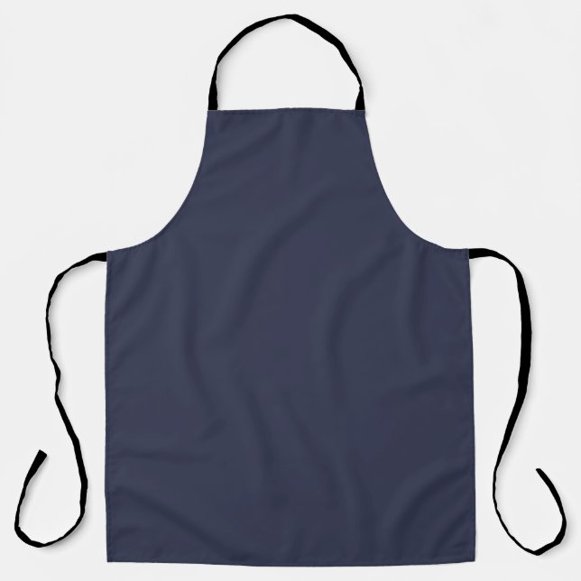 Create Your Own dark grey blue personalized Apron (Front)