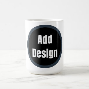 Create Your Own dark grey blue personalized Coffee Mug