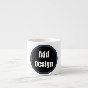Create Your Own dark grey blue personalized Espresso Cup