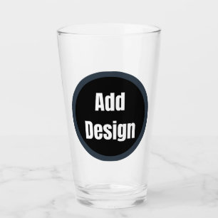 Create Your Own dark grey blue personalized Glass