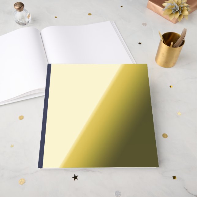 Create Your Own dark grey blue personalized Guest Book (Front Open)