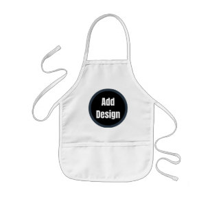 Create Your Own dark grey blue personalized Kids Apron