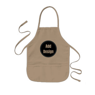 Create Your Own dark grey blue personalized Kids Apron