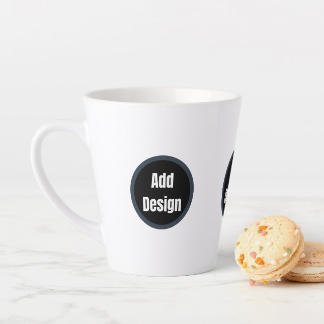 Create Your Own dark grey blue personalized Latte Mug (In Situ)