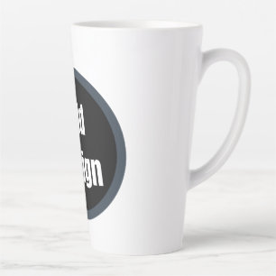 Create Your Own dark grey blue personalized Latte Mug
