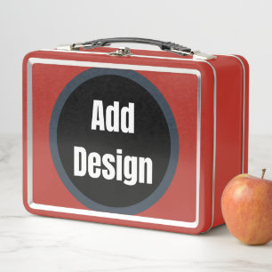 Create Your Own dark grey blue personalized Metal Lunch Box