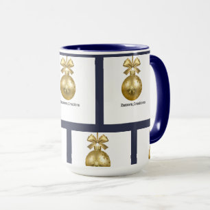 Create Your Own dark grey blue personalized Mug