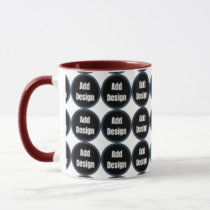 Create Your Own dark grey blue personalized Mug