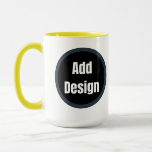 Create Your Own dark grey blue personalized Mug