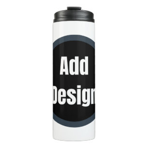 Create Your Own dark grey blue personalized Thermal Tumbler