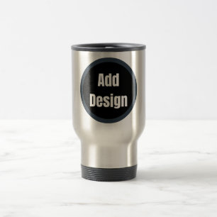 Create Your Own dark grey blue personalized Travel Mug