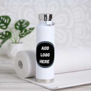 Create Your Own dark grey blue personalized Water Bottle