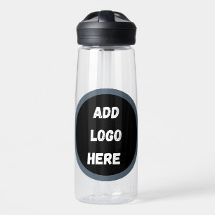 Create Your Own dark grey blue personalized Water Bottle
