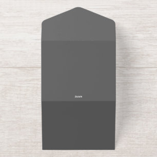 Create Your Own dark grey Custom Design All In One Invitation