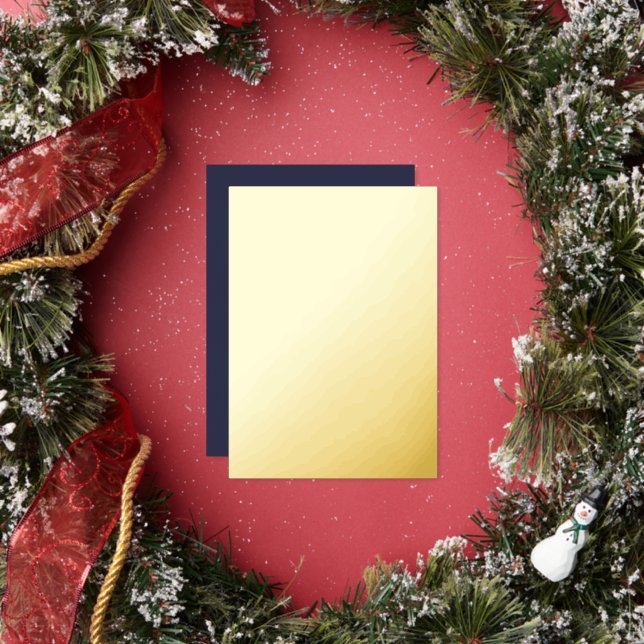 Create Your Own dark grey Custom personalized Foil Holiday Card (Insitu)