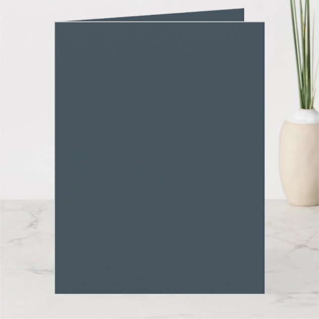 Create Your Own dark grey Folded Thank You Card (Front)