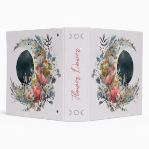 Create Your Own Dark & Light Floral Crescent Moon Binder